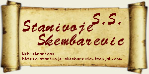 Stanivoje Škembarević vizit kartica